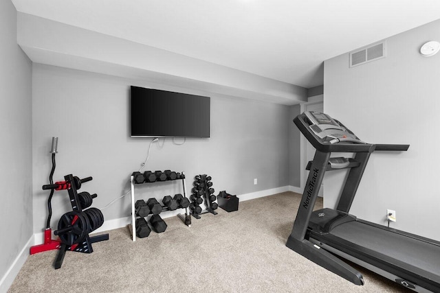 1560 Marksbury Ct, Byron Center, MI 49315 - exercise area featuring carpet flooring and baseboards