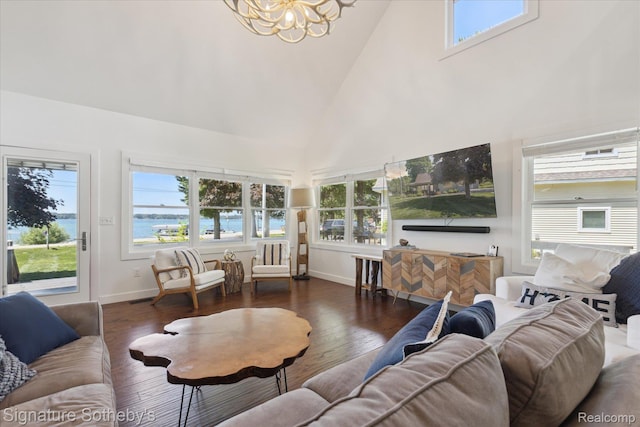 4294 N E Torch Lake Dr, Central Lake, MI 49622 - sunroom / solarium with a chandelier and lofted ceiling