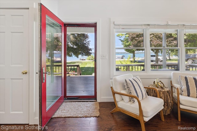 4294 N E Torch Lake Dr, Central Lake, MI 49622 - entryway featuring wood finished floors and baseboards