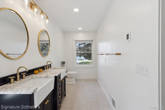 4294 N E Torch Lake Dr, Central Lake, MI 49622 - full bathroom featuring double vanity and recessed lighting