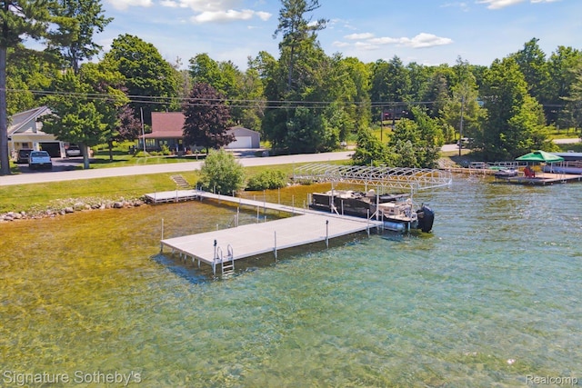 4294 N E Torch Lake Dr, Central Lake, MI 49622 - dock featuring a water view