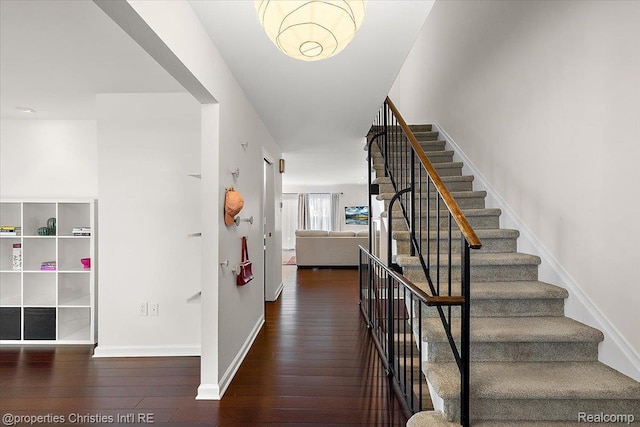 1982 Wickham St, Royal Oak, MI 48073 - foyer with hardwood / wood-style flooring and stairway