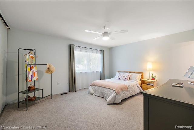 1982 Wickham St, Royal Oak, MI 48073 - bedroom with light carpet and ceiling fan
