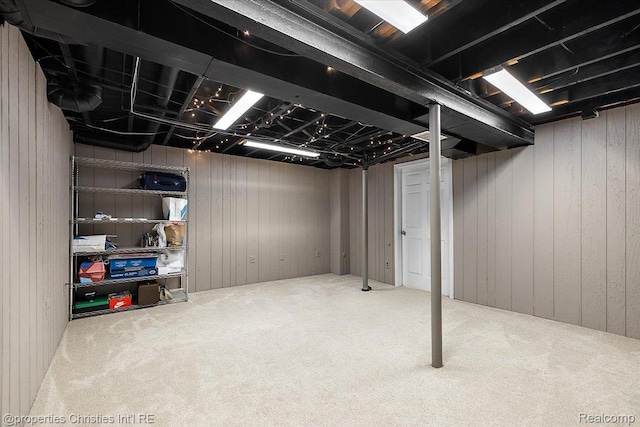 1982 Wickham St, Royal Oak, MI 48073 - finished basement featuring carpet and wood walls