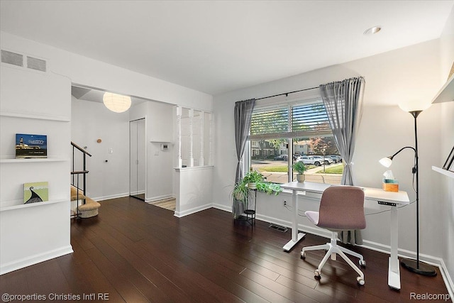 1982 Wickham St, Royal Oak, MI 48073 - home office featuring hardwood / wood-style floors and baseboards