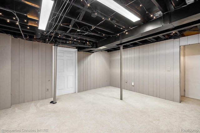1982 Wickham St, Royal Oak, MI 48073 - finished basement with carpet flooring and wood walls