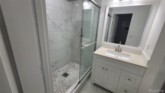 9630 Lambs Rd, Goodells, MI 48027 - full bathroom with a shower stall and vanity