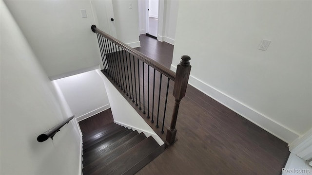 9630 Lambs Rd, Goodells, MI 48027 - staircase featuring wood finished floors