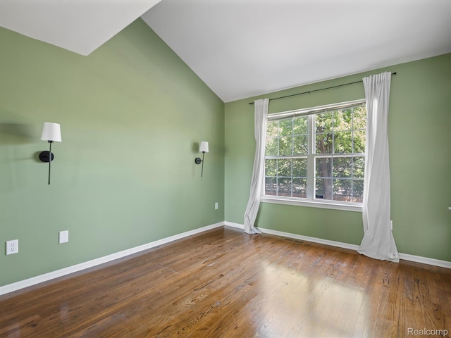 1524 Maryland Club Dr, Royal Oak, MI 48067 - empty room with lofted ceiling and wood finished floors