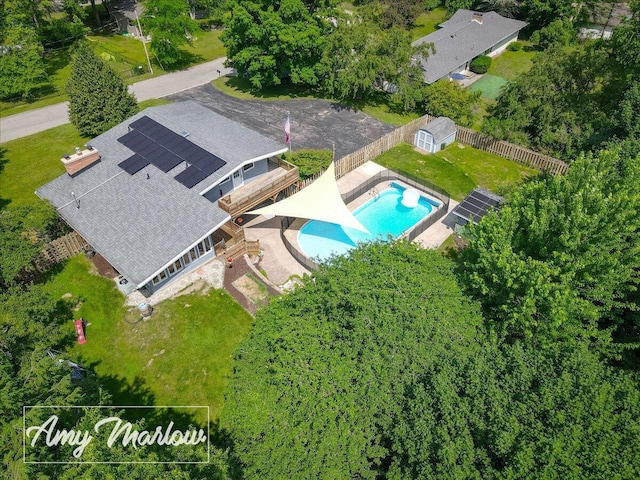708 Magnolia Ct, Big Rapids, MI 49307 - aerial view of a pool