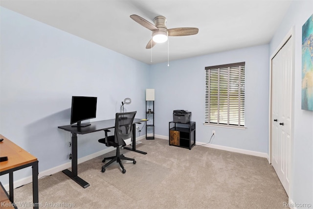 38 E Dallas Ave, Madison Heights, MI 48071 - carpeted office featuring baseboards and a ceiling fan