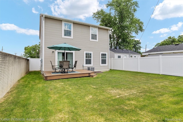 38 E Dallas Ave, Madison Heights, MI 48071 - back of house featuring a deck and a fenced backyard