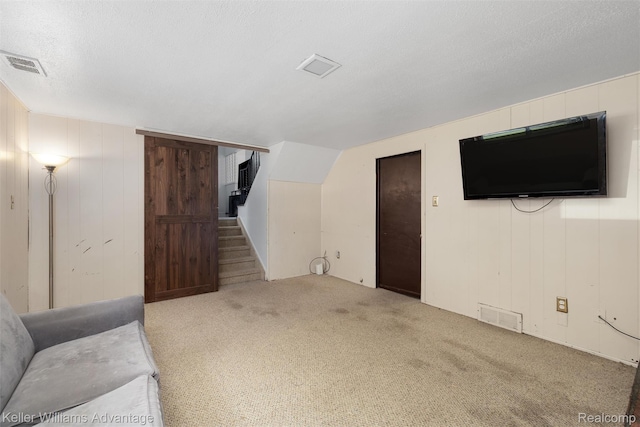 9428 Oak St, Taylor, MI 48180 - unfurnished living room featuring carpet floors and stairs