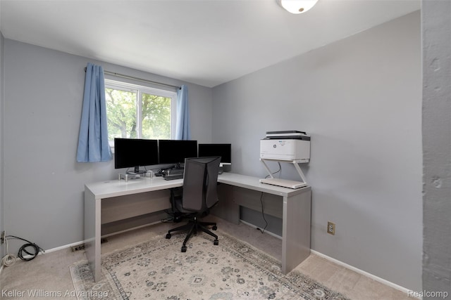 9428 Oak St, Taylor, MI 48180 - office area featuring carpet and baseboards