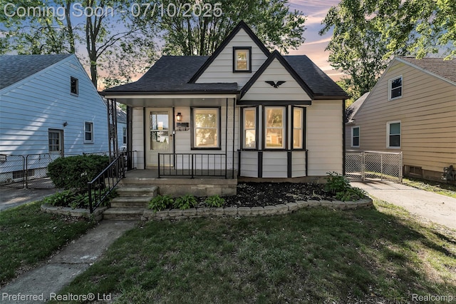 9624 Columbia, Redford, MI 48239 - view of front facade featuring a shingled roof and a porch
