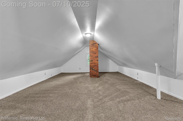 9624 Columbia, Redford, MI 48239 - additional living space featuring carpet floors and lofted ceiling