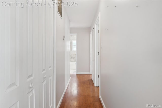18735 Valade St, Riverview, MI 48193 - hallway featuring hardwood / wood-style flooring and baseboards