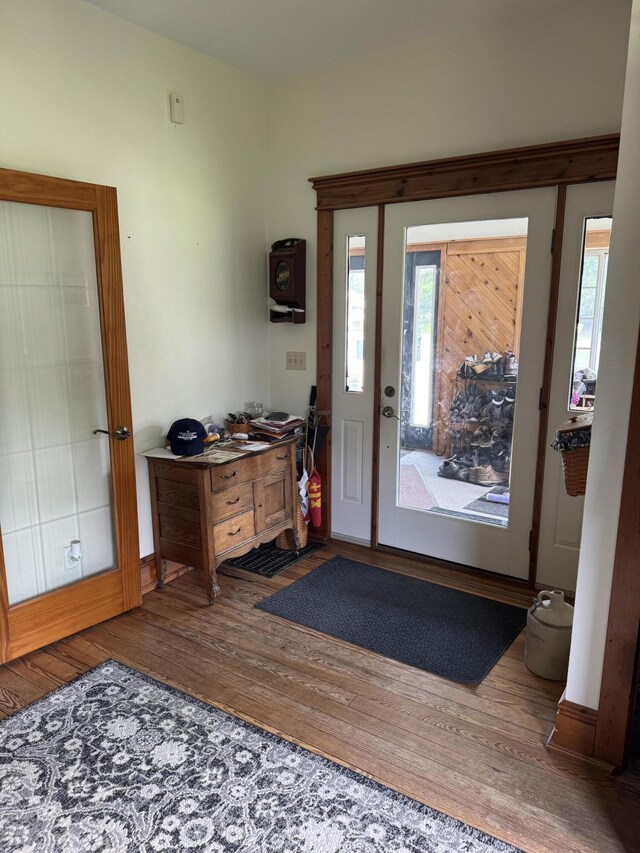 3338 Abbey Rd, Hart, MI 49420 - foyer entrance featuring wood finished floors and baseboards