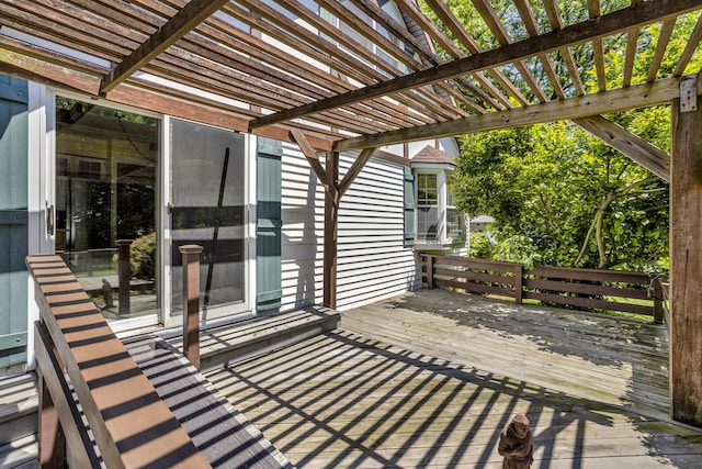 1007 Oak Grove Rd, Jackson, MI 49203 - wooden terrace with a pergola