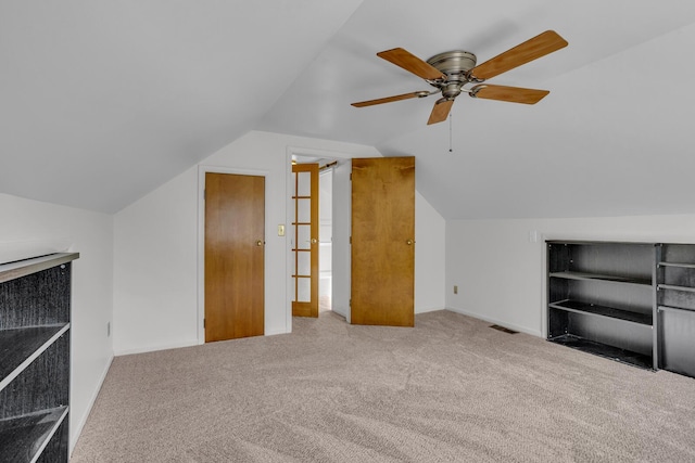 1007 Oak Grove Rd, Jackson, MI 49203 - bonus room with carpet floors, lofted ceiling, and ceiling fan