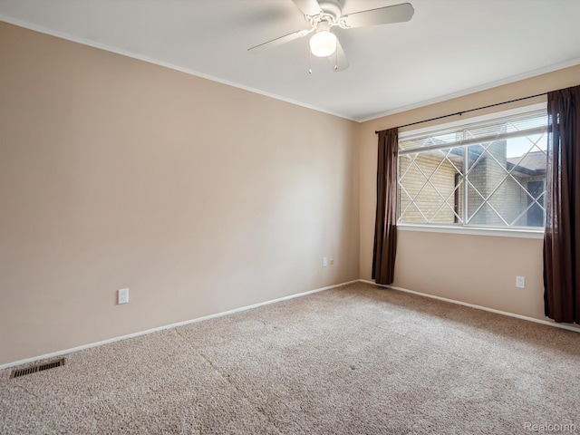 29272 Gloede Dr Unit 16, Warren, MI 48088 - carpeted spare room with crown molding and ceiling fan
