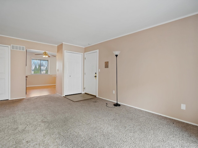 29272 Gloede Dr Unit 16, Warren, MI 48088 - carpeted spare room with crown molding and a ceiling fan