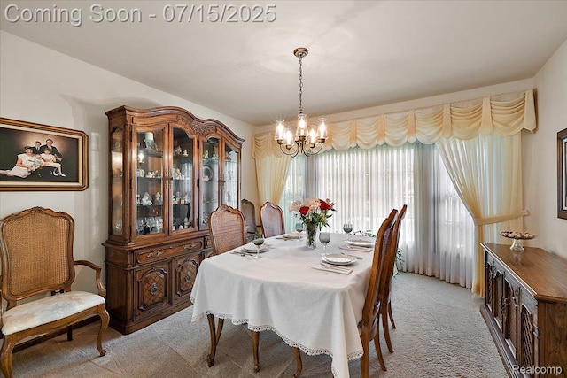 4516 Cahill Dr, Troy, MI 48098 - dining space with light carpet and a chandelier