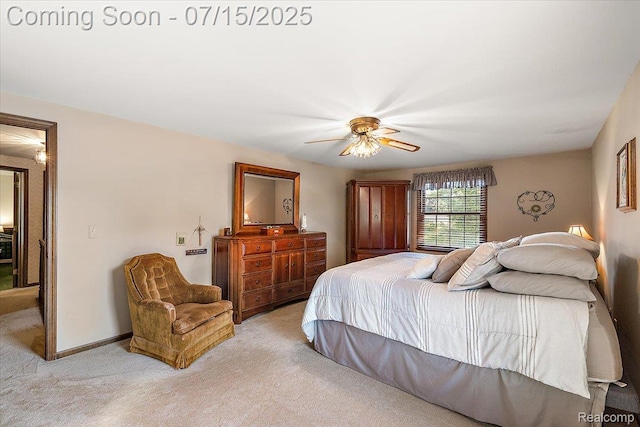 4516 Cahill Dr, Troy, MI 48098 - bedroom with light colored carpet and ceiling fan