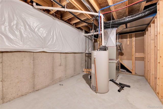 343 Hidden Riv E, Holly, MI 48442 - unfinished basement featuring water heater