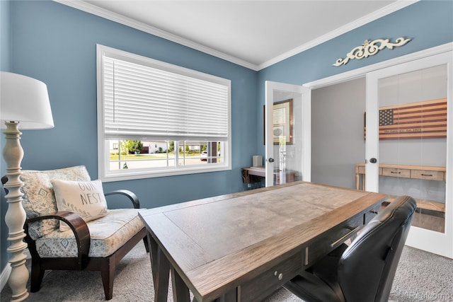 343 Hidden Riv E, Holly, MI 48442 - carpeted office featuring ornamental molding