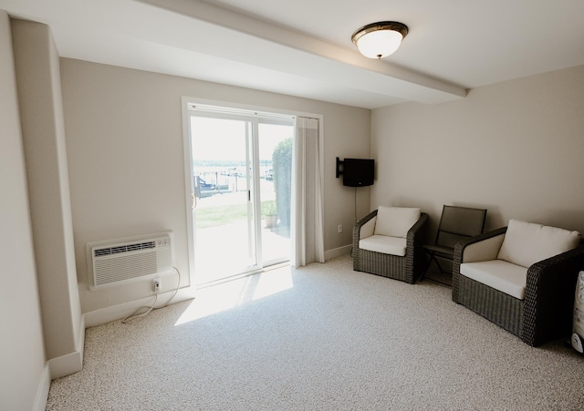 706 N Dockside Cir, Suttons Bay, MI 49682 - sitting room featuring carpet and a wall mounted AC
