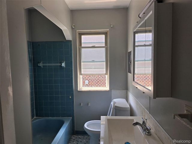19351 Braile St, Detroit, MI 48219 - full bath featuring tub / shower combination, vanity, and tile patterned floors