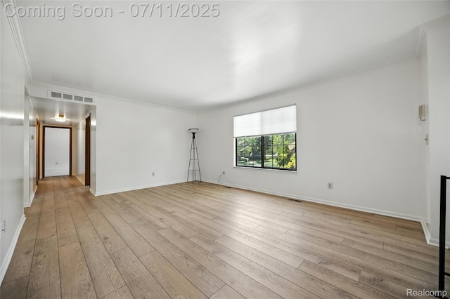 276 Meadow Bridge Dr, Rochester Hills, MI 48307 - unfurnished room with hardwood / wood-style floors and crown molding
