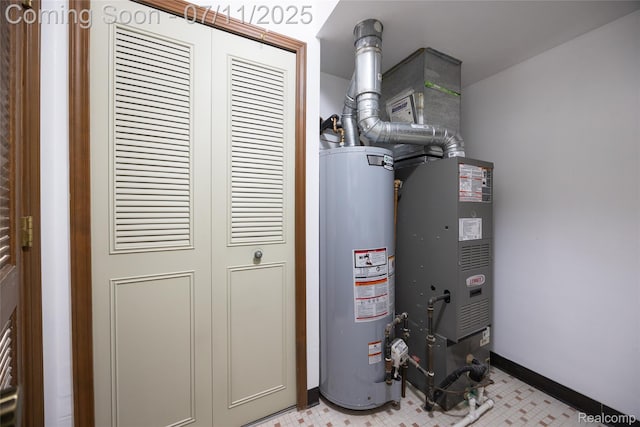 276 Meadow Bridge Dr, Rochester Hills, MI 48307 - utility room with gas water heater