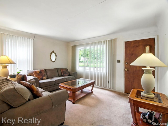 1225 S Annabelle St, Detroit, MI 48217 - carpeted living area with healthy amount of natural light