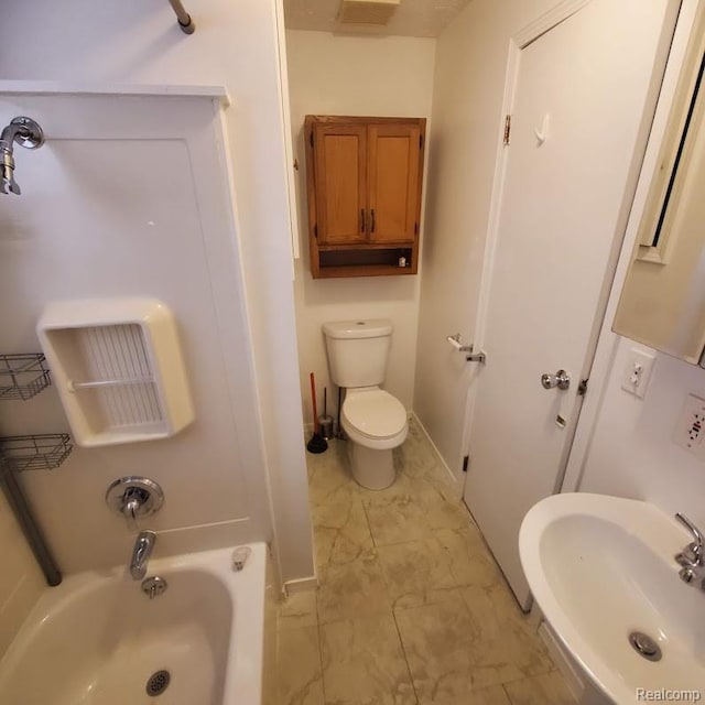 675 E Beverly Ave, Royal Oak, MI 48340 - full bath with a sink and marble finish flooring
