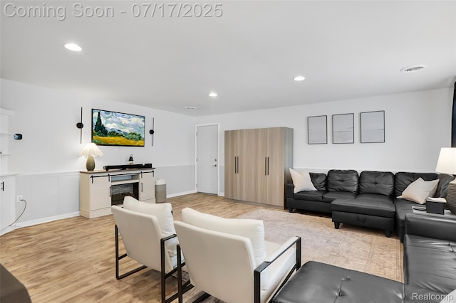 1890 Darwin Rd, Pinckney, MI 48169 - living area with light wood-style flooring and recessed lighting