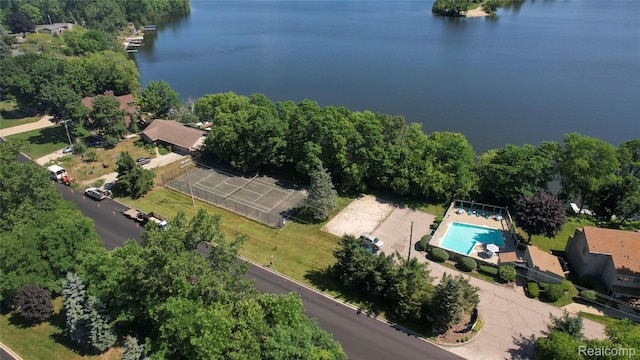 9671 Harbour Cove Ct, Ypsilanti, MI 48197 - view of property location featuring a nearby body of water and a pool area