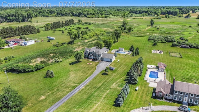 1090 E Jones Rd, Howell, MI 48855 - aerial view of sparsely populated area