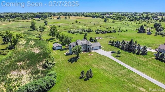 1090 E Jones Rd, Howell, MI 48855 - aerial view of sparsely populated area