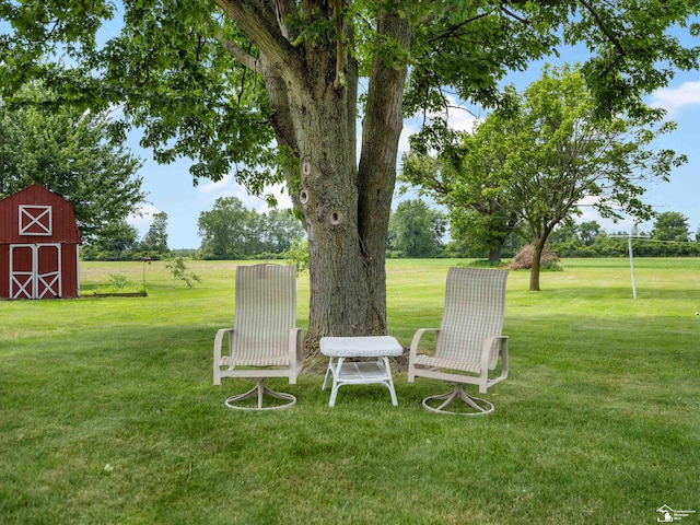 7393 Newport S Rd, Newport, MI 48166 - view of grassy yard with a barn and an outbuilding