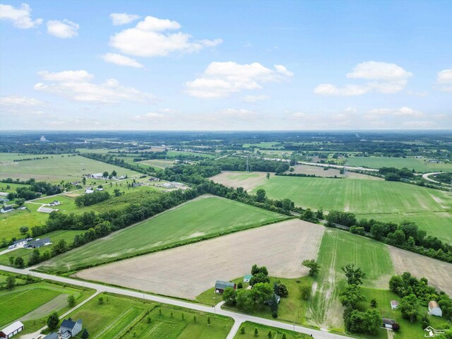 7393 Newport S Rd, Newport, MI 48166 - aerial view of sparsely populated area featuring rows of crops