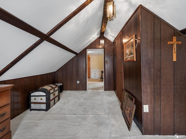 7393 Newport S Rd, Newport, MI 48166 - additional living space with wooden walls and light colored carpet