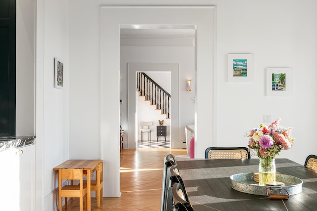 613 E Mitchell St, Petoskey, MI 49770 - dining area featuring stairs