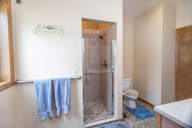 11105 Hahn Beach Dr, Evart, MI 49631 - full bath featuring a stall shower and vanity