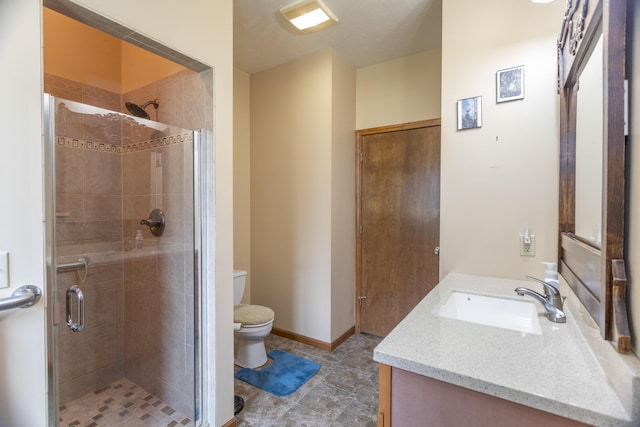 11105 Hahn Beach Dr, Evart, MI 49631 - full bath with vanity and a shower stall