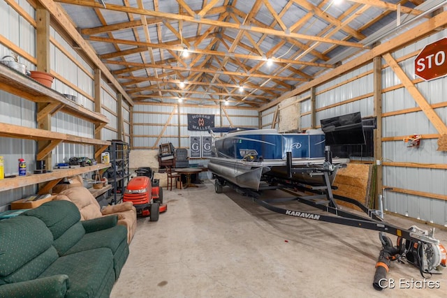 4301 Lasalle Ln, Newaygo, MI 49337 - garage featuring metal wall