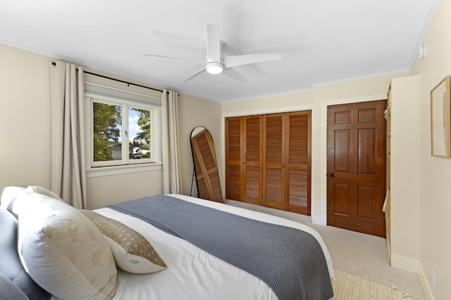 15178 154th Ave, Grand Haven, MI 49417 - carpeted bedroom featuring a closet and ceiling fan