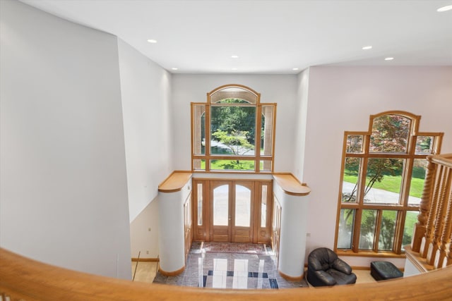6076 Browns Lake Rd, Jackson, MI 49203 - entryway with a towering ceiling and recessed lighting