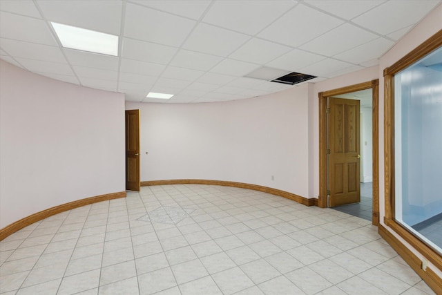 6076 Browns Lake Rd, Jackson, MI 49203 - empty room with a paneled ceiling